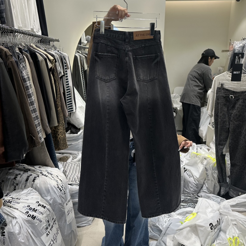 AT THE END東大門㊣直郵女裝新品職業25秋冬休閑熱賣牛仔褲AT THE END牛仔褲