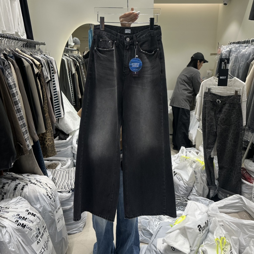 AT THE END東大門㊣直郵女裝新品職業25秋冬休閑熱賣牛仔褲AT THE END牛仔褲圖色2