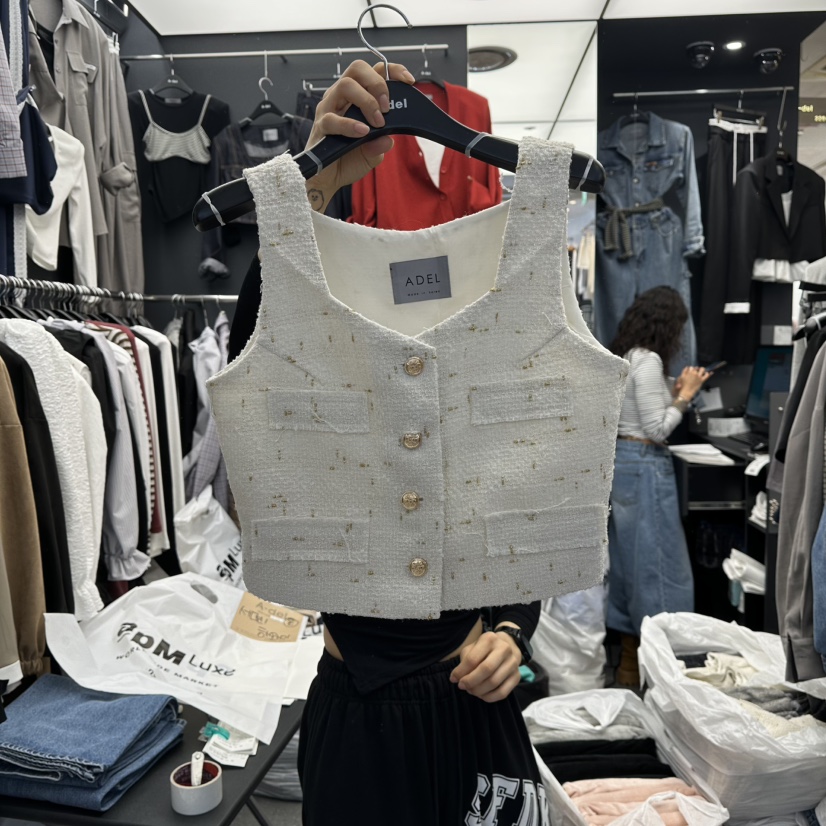 A-DEL韓國代購㊣女士新款職業熱賣真品休閑推薦時尚25秋冬馬甲A-DEL馬甲圖色1