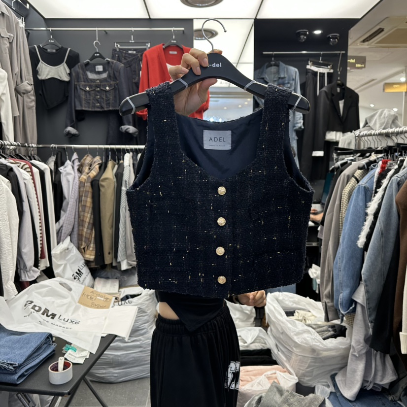 A-DEL韓國代購㊣女士新款職業熱賣真品休閑推薦時尚25秋冬馬甲A-DEL馬甲圖色3