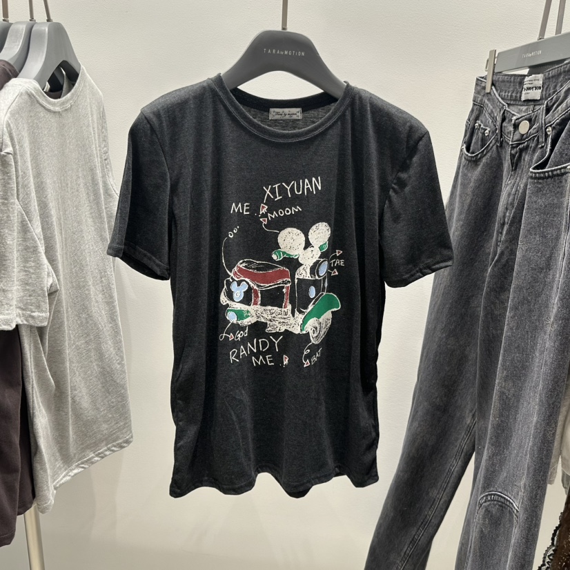 TARABY MOTION韓國代購㊣女士新品真品25秋冬休閑時尚職業T恤TARABY MOTIONT恤圖色4