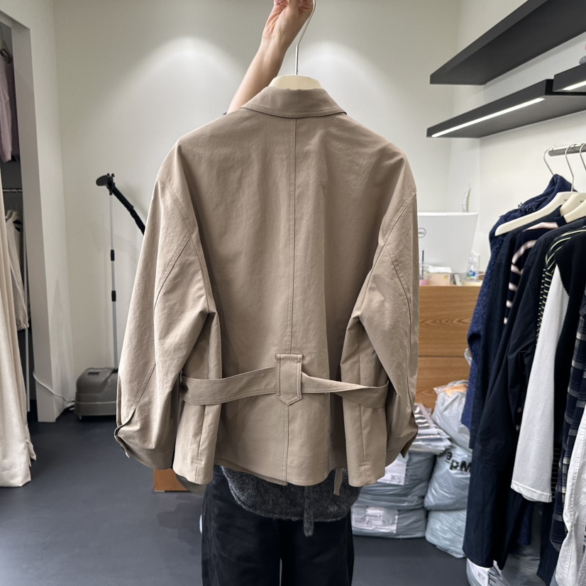 BANUL東大門㊣直郵女裝新品25秋冬休閑時尚熱賣真品夾克含腰帶BANUL夾克