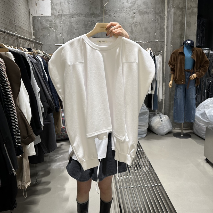 JUNI韓國直郵㊣女士新品推薦人氣職業休閑時尚25秋冬長袖T恤my juni長袖T恤圖色1