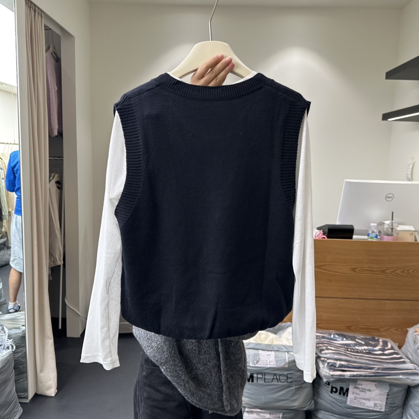 BANUL東大門㊣代購女裝新品熱賣推薦25秋冬休閑長袖T恤假兩件BANUL長袖T恤