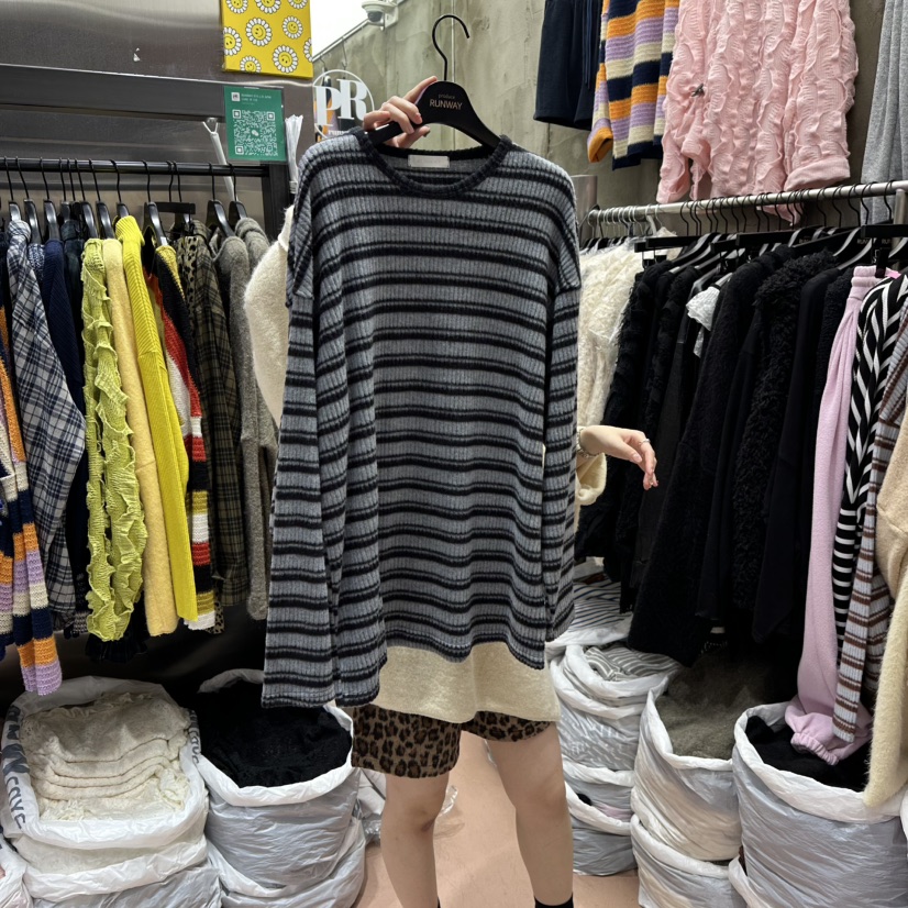 RUNWAY-런웨이東大門㊣代購女裝新品推薦職業真品熱賣長袖T恤RUNWAY長袖T恤圖色4