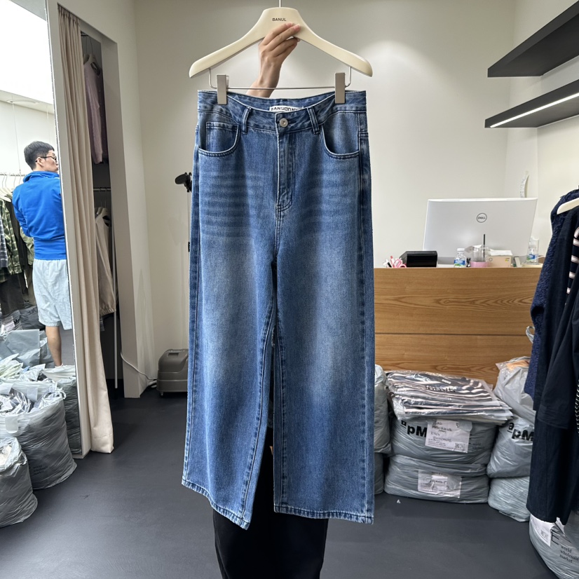 BANUL東大門㊣實拍女士新款時尚真品職業25秋冬人氣推薦牛仔褲BANUL牛仔褲圖色1