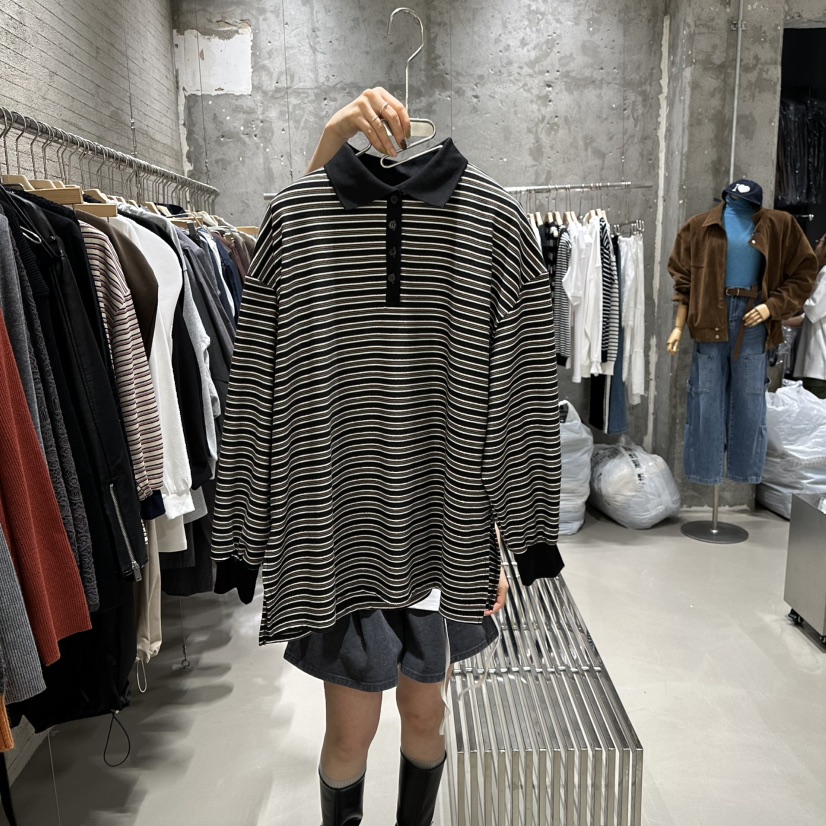 JUNI韓國直郵㊣女裝新品25秋冬推薦熱賣時尚人氣休閑長袖T恤my juni長袖T恤圖色2