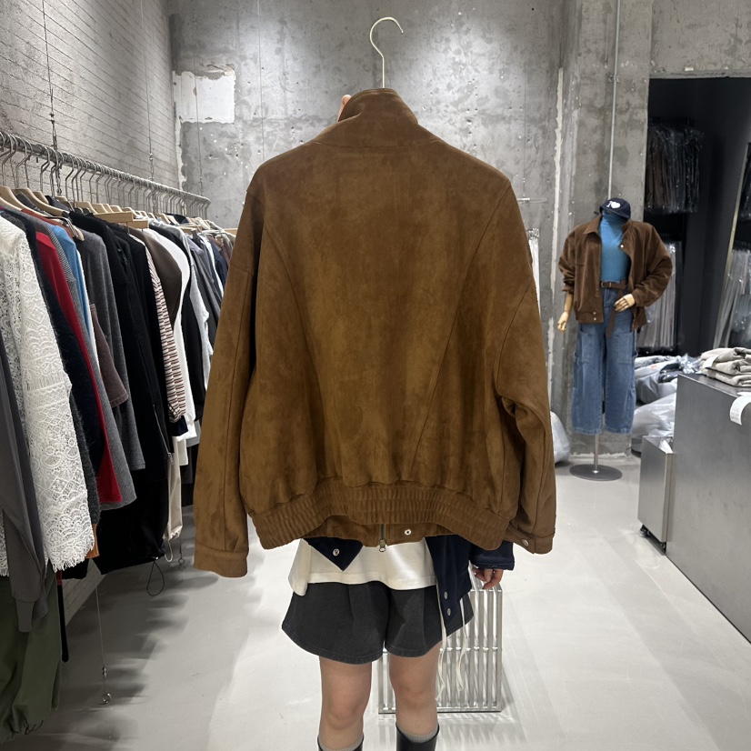 JUNI韓國代購㊣女士新品25秋冬休閑職業夾克不含內搭絨面革my juni夾克