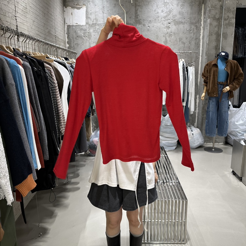 JUNI韓國直郵㊣女裝新品時尚推薦真品職業人氣熱賣25秋冬長袖T恤my juni長袖T恤