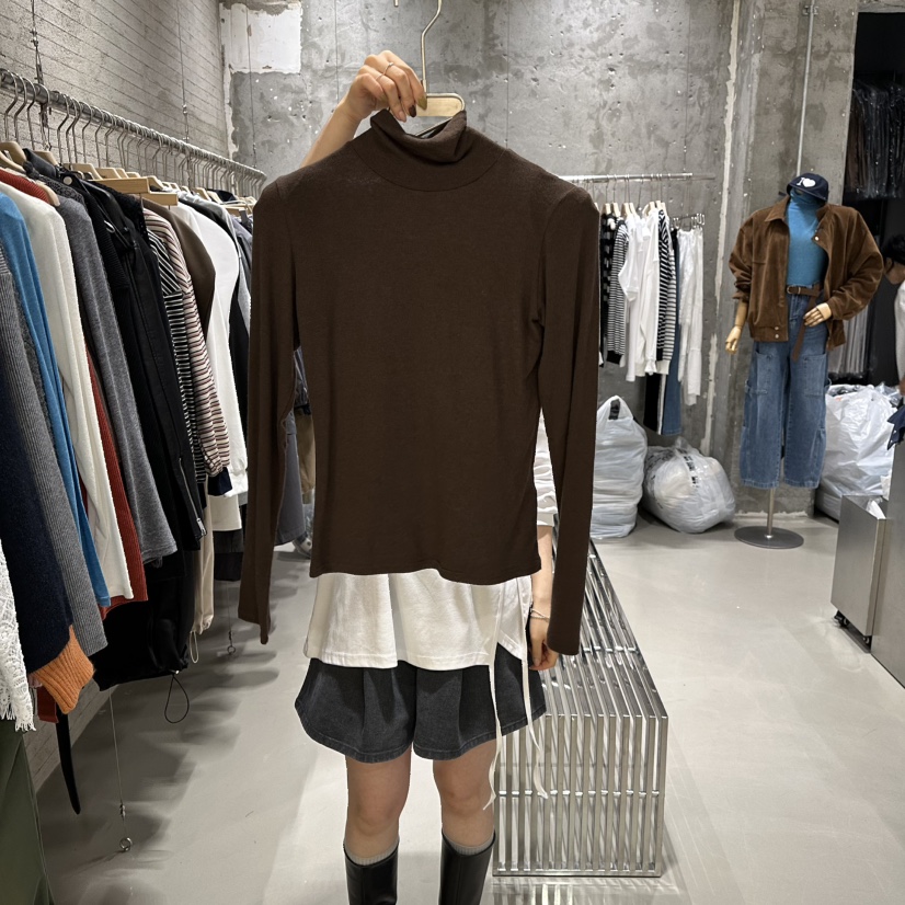 JUNI韓國直郵㊣女裝新品時尚推薦真品職業人氣熱賣25秋冬長袖T恤my juni長袖T恤圖色4