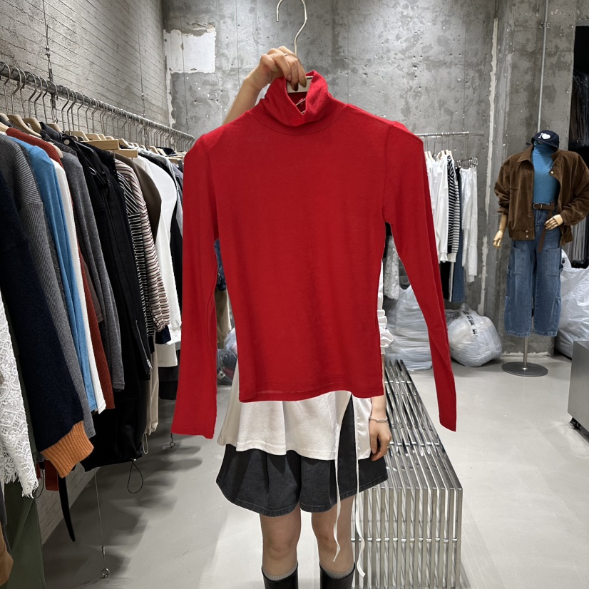 JUNI韓國直郵㊣女裝新品時尚推薦真品職業人氣熱賣25秋冬長袖T恤my juni長袖T恤圖色5