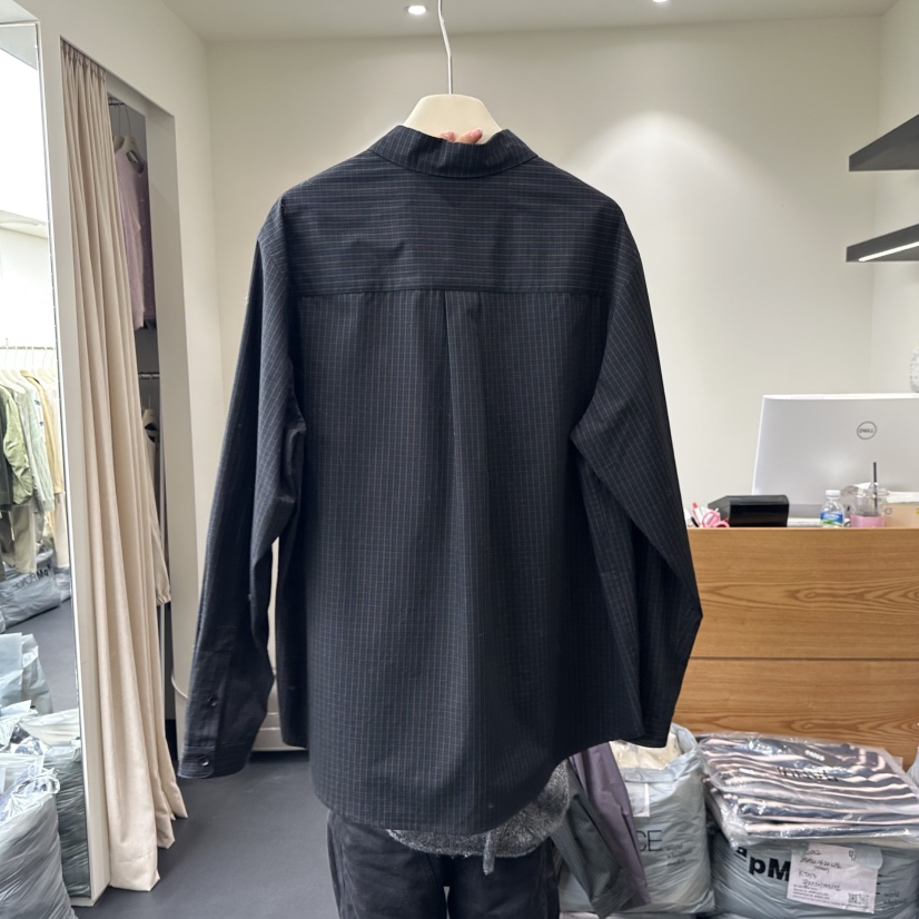 BANUL韓國代購㊣女裝新品真品推薦休閑職業時尚襯衫蕾絲衫格紋BANUL襯衫/蕾絲衫