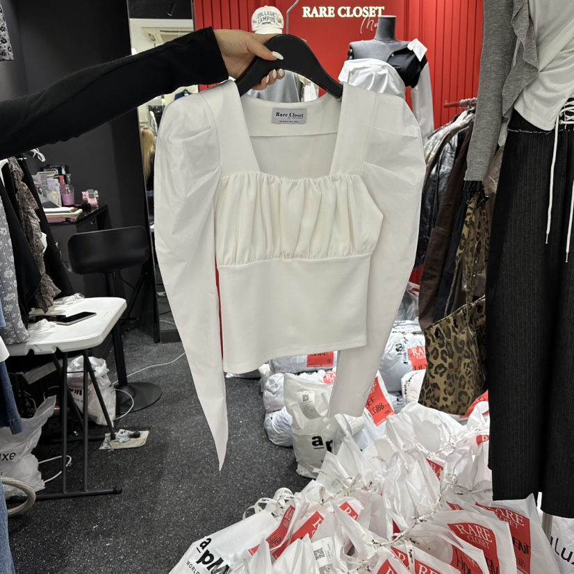 RARE CLOSET東大門㊣實拍女裝新品25秋冬時尚推薦襯衫蕾絲衫RARE CLOSET襯衫/蕾絲衫圖色1
