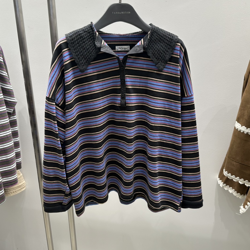 TARABY MOTION韓國直郵㊣女士新品真品休閑熱賣25秋冬長袖T恤TARABY MOTION長袖T恤圖色2