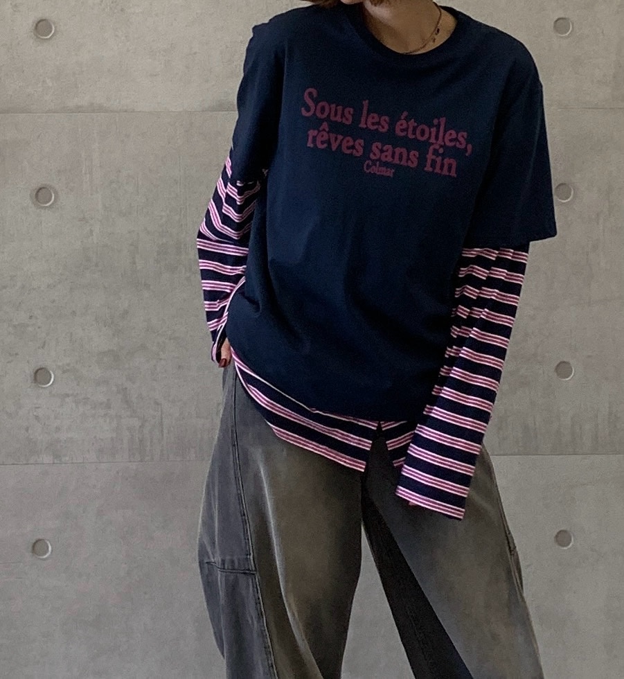 PARIS MATCH韓國直郵㊣女裝新品人氣職業推薦熱賣長袖T恤開衫PARIS MATCH長袖T恤