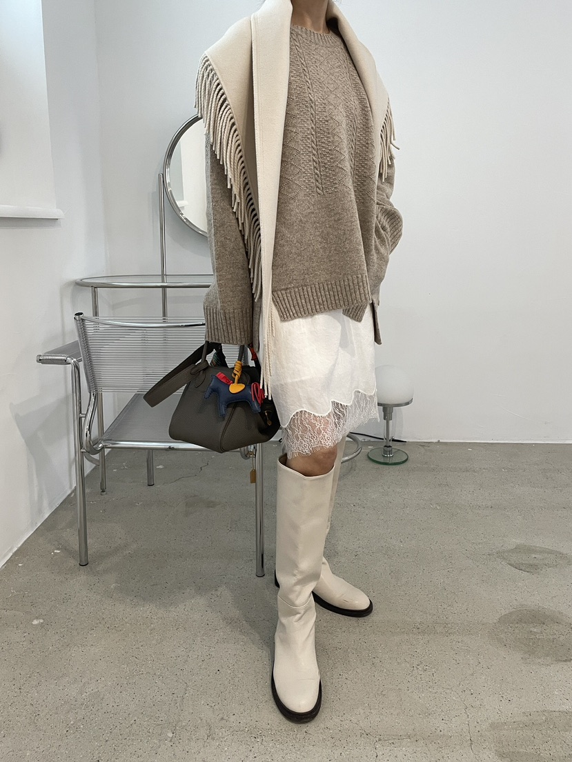 CHAHEE韓國直郵㊣女士新品時尚休閑25秋冬圍巾披肩披肩流蘇CHAHEE圍巾/披肩