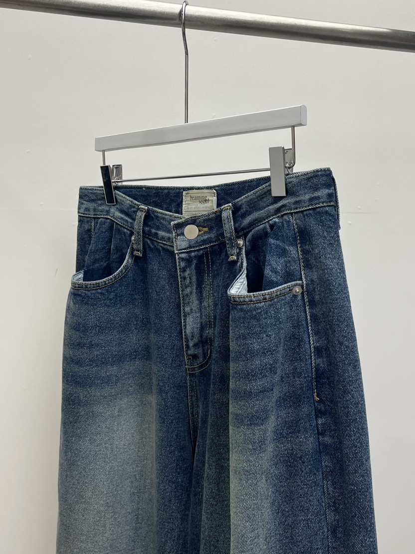BEAMING SEOUL東大門㊣直郵女士新品熱賣推薦真品時尚牛仔褲BEAMING SEOUL牛仔褲