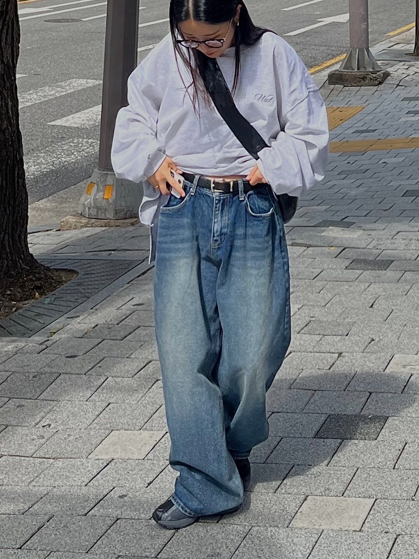 BEAMING SEOUL東大門㊣直郵女士新品熱賣推薦真品時尚牛仔褲BEAMING SEOUL牛仔褲
