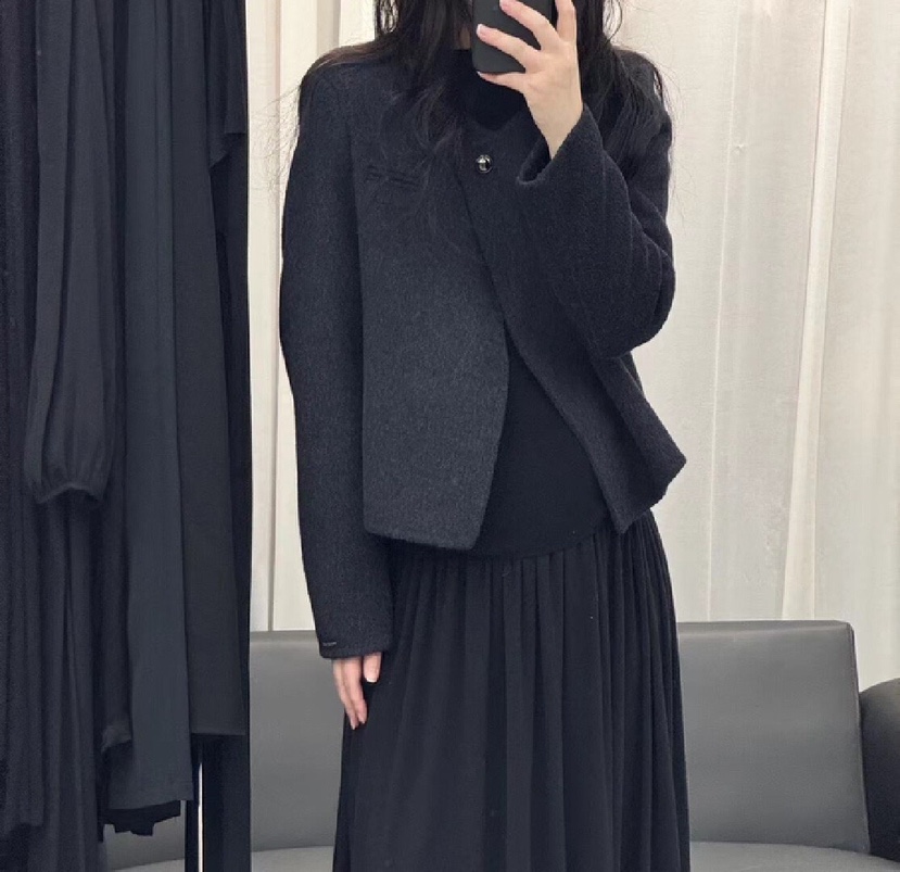 CRONG韓國直郵㊣女士新品休閑熱賣職業時尚推薦人氣短款大衣CRONG短款大衣