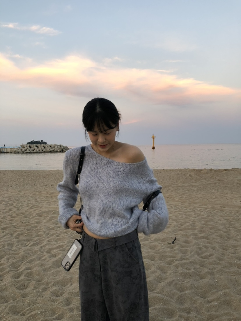 GLITTER韓國代購㊣女裝新品休閑真品25秋冬時尚職業人氣針織衫GLITTER針織衫