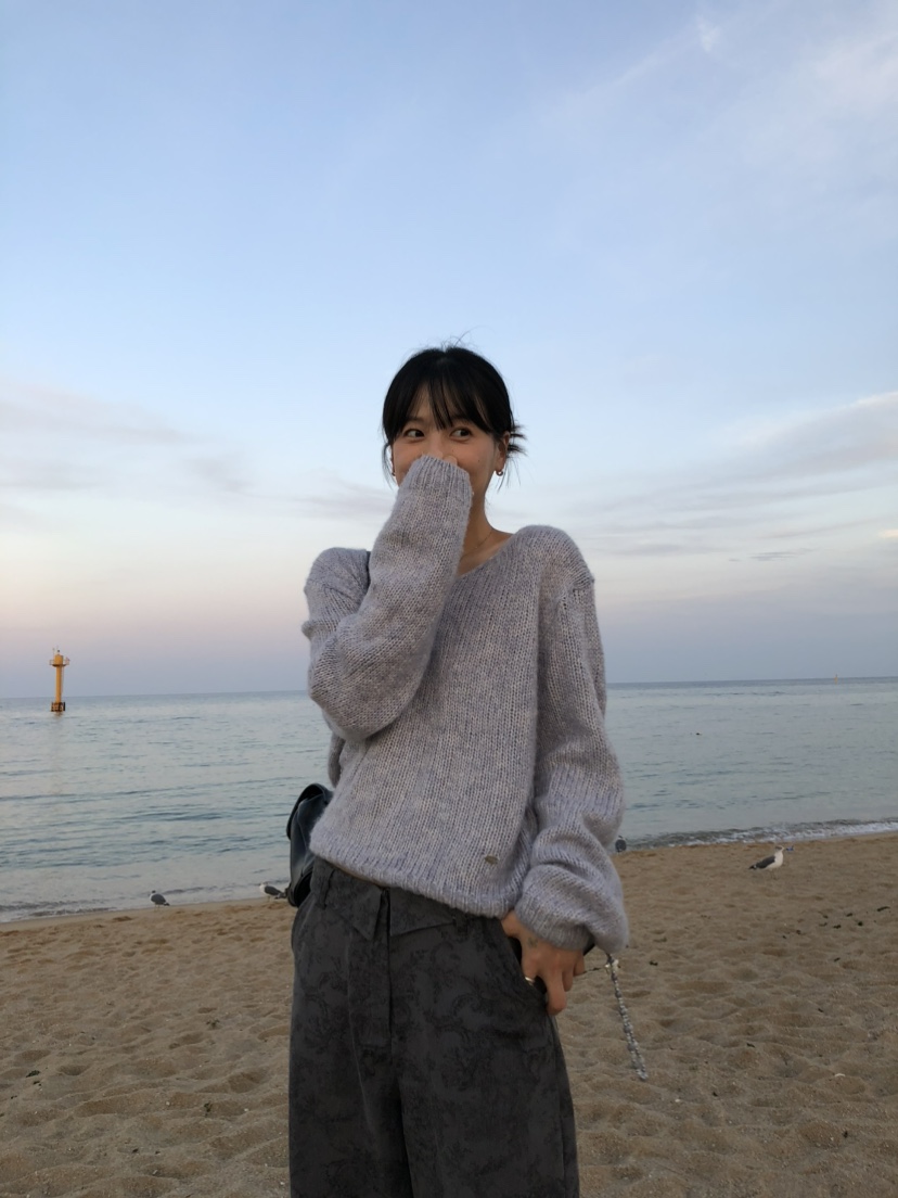 GLITTER韓國代購㊣女裝新品休閑真品25秋冬時尚職業人氣針織衫GLITTER針織衫