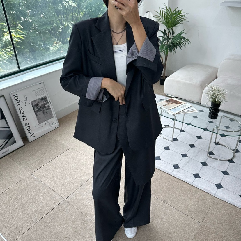 SOUIT韓國直郵㊣女裝新品時尚真品休閑推薦25秋冬熱賣夾克紐扣SOUIT by mabel-L夾克
