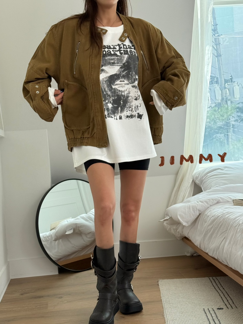 JIMMY東大門㊣直郵女裝新款職業真品推薦熱賣休閑時尚夾克棉質JIMMY/REMAKE夾克