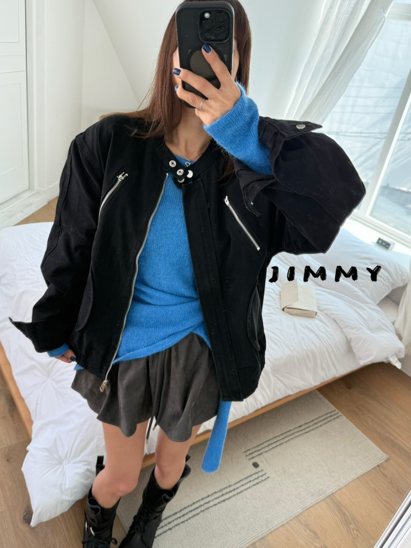 JIMMY東大門㊣直郵女裝新款職業真品推薦熱賣休閑時尚夾克棉質JIMMY/REMAKE夾克圖色3