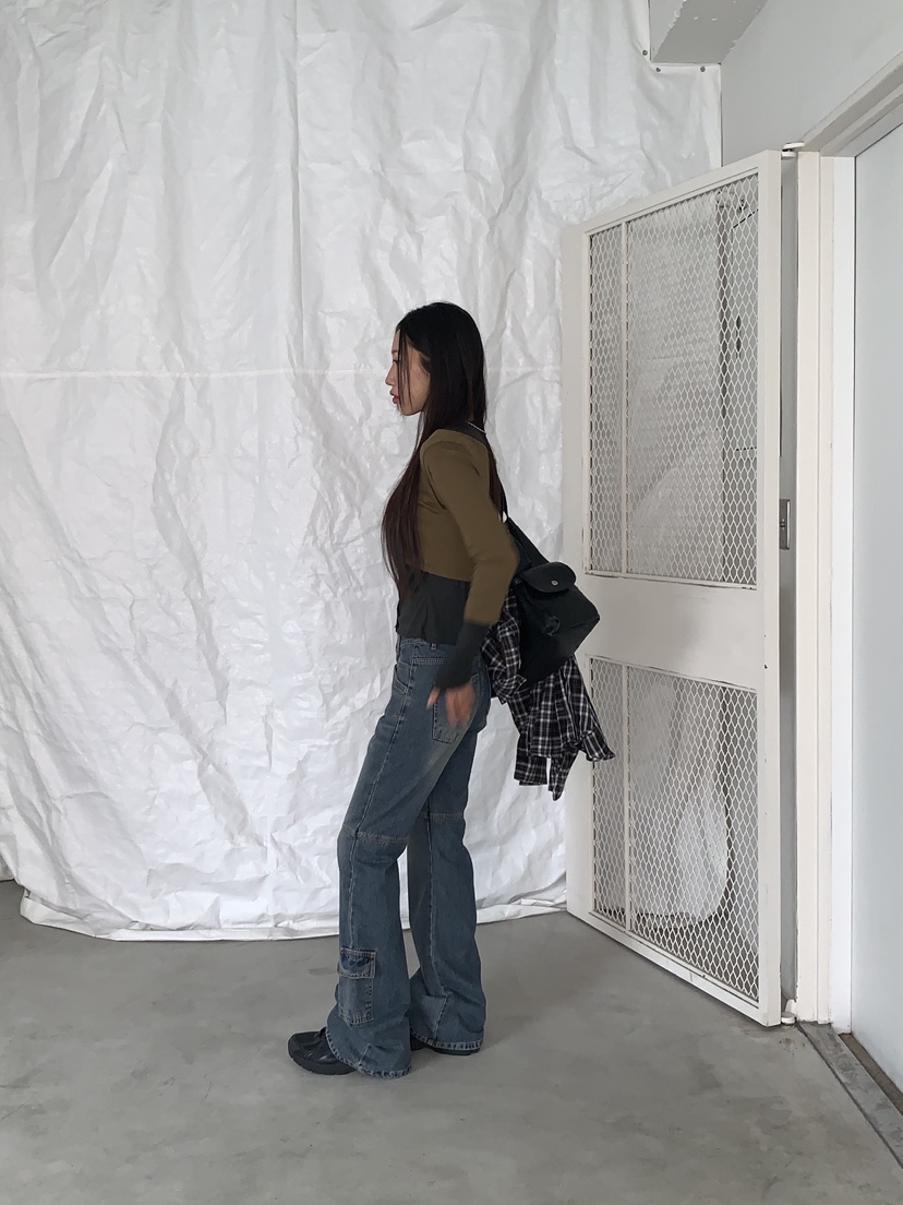 SUNDER MARKET韓國直郵㊣女裝新款熱賣推薦真品休閑牛仔褲SUNDER MARKET牛仔褲