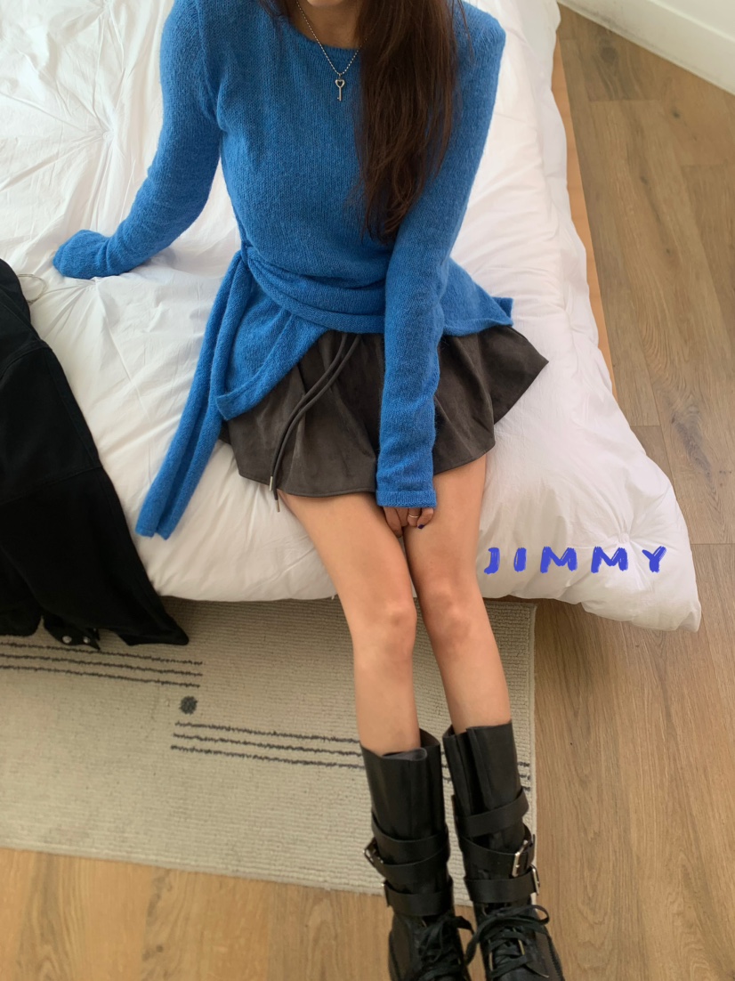 JIMMY韓國直郵㊣女裝新款人氣推薦熱賣休閑職業真品短裙絨面革JIMMY/REMAKE短裙圖色3