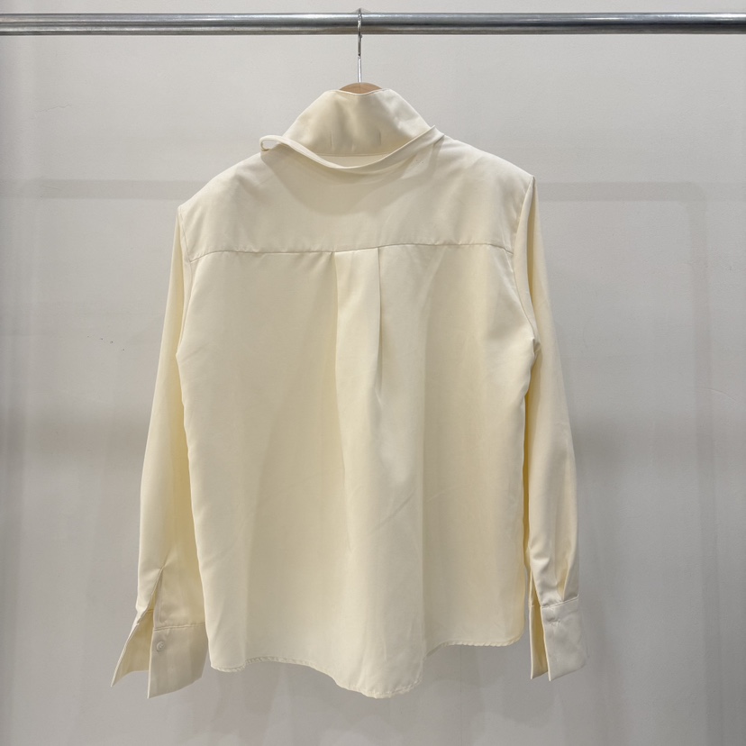 BLANC-A韓國代購㊣女士新品推薦真品襯衫蕾絲衫含腰帶高領BLANC-A襯衫/蕾絲衫