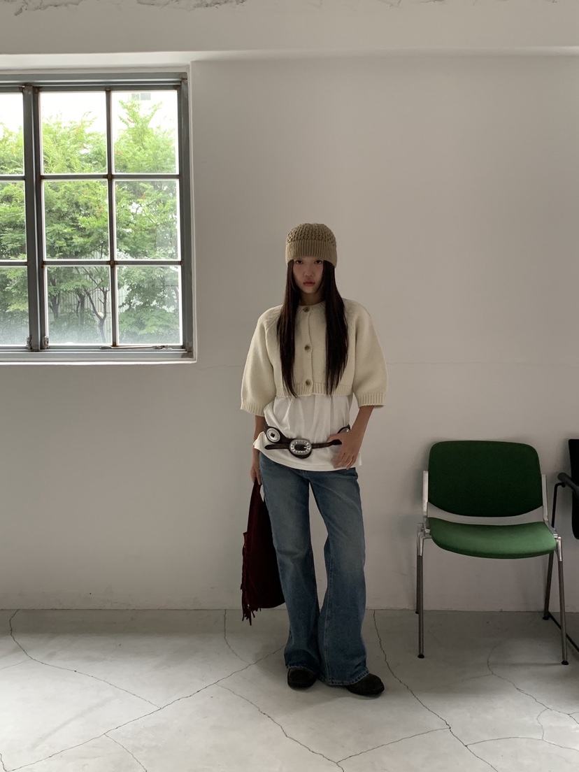 SUNDER MARKET韓國直郵㊣女士新款真品25秋冬人氣針織衫羊毛SUNDER MARKET針織衫