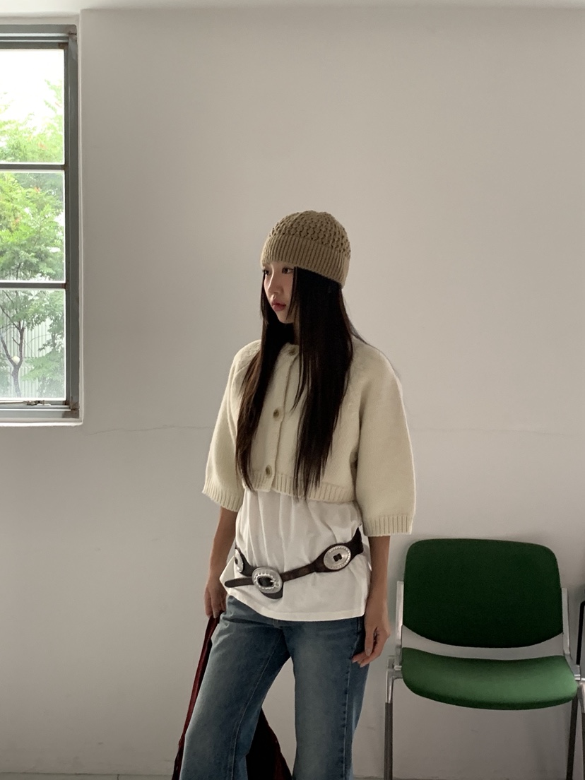SUNDER MARKET韓國直郵㊣女士新款真品25秋冬人氣針織衫羊毛SUNDER MARKET針織衫