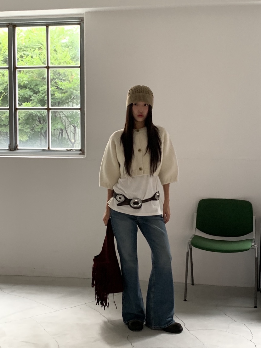 SUNDER MARKET韓國直郵㊣女士新款真品25秋冬人氣針織衫羊毛SUNDER MARKET針織衫圖色1