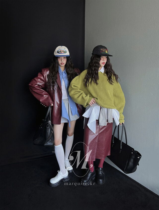 OURWAVE/OUR ROOM韓國直郵㊣女裝新款人氣熱賣針織衫寬松棉Our Wave/Our Room針織衫