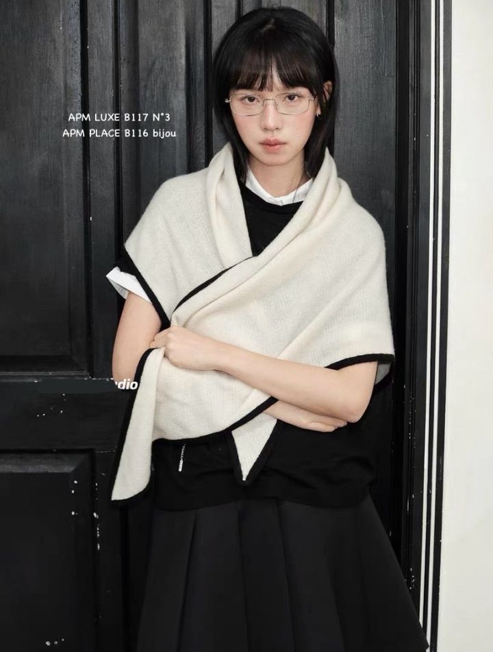 N3韓國直郵㊣女裝新款職業人氣時尚熱賣推薦休閑圍巾披肩羊毛N3圍巾/披肩