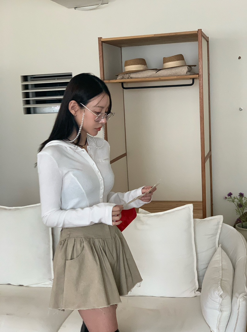 REVE CITE-L東大門㊣代購女士新品熱賣推薦針織衫開衫連帽REVE CITE針織衫