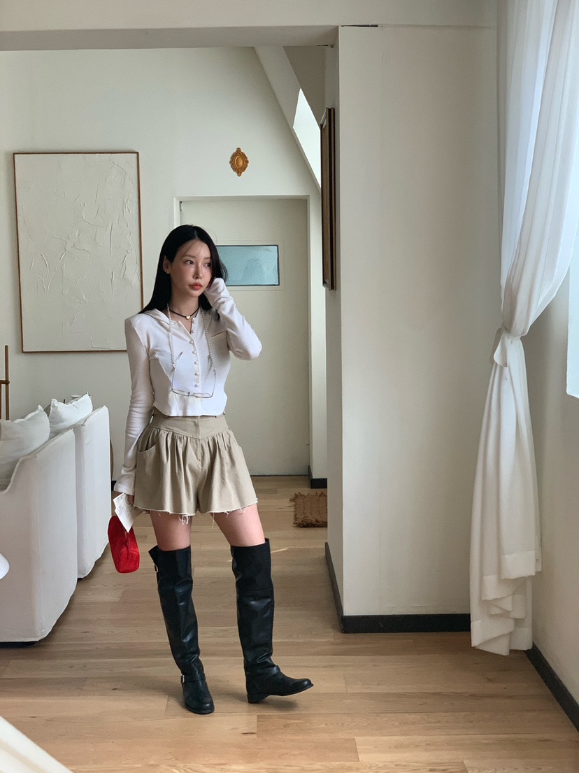 REVE CITE-L東大門㊣代購女士新品熱賣推薦針織衫開衫連帽REVE CITE針織衫