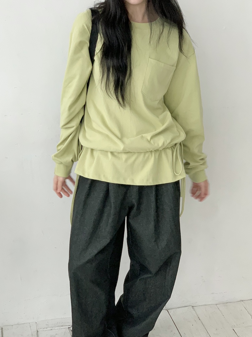 BEFORE SUNRISE韓國代購㊣女士新品人氣推薦真品長袖T恤口袋BEFORE SUNRISE長袖T恤