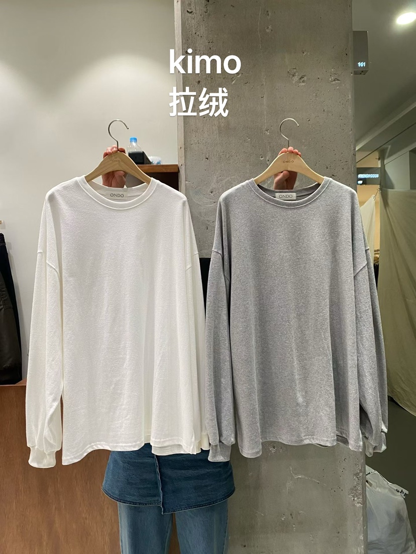 ONDO-P韓國直郵㊣女士新品推薦25秋冬時尚真品長袖T恤拉絨ONDO-P長袖T恤