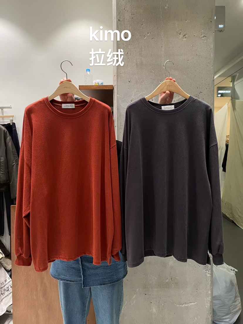 ONDO-P韓國直郵㊣女士新品推薦25秋冬時尚真品長袖T恤拉絨ONDO-P長袖T恤