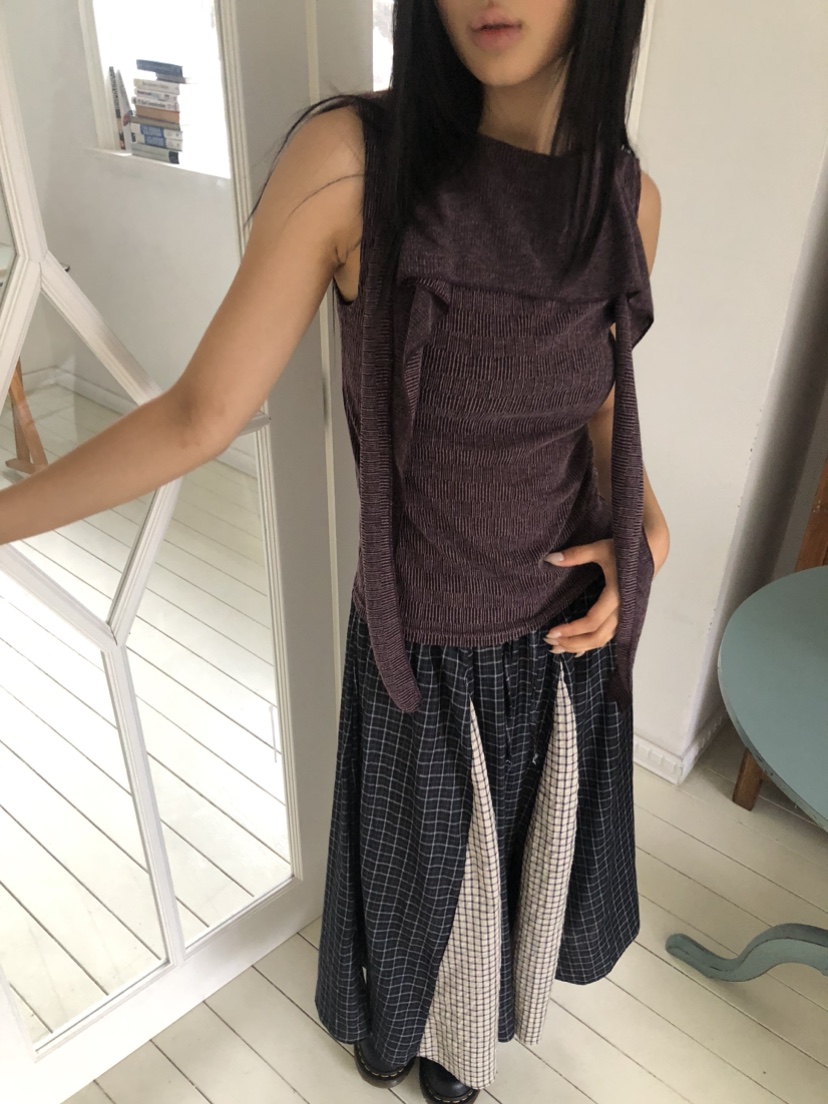 FLASH東大門㊣直郵女裝新品職業真品時尚休閑25秋冬吊帶背心圍巾FLASH吊帶/背心