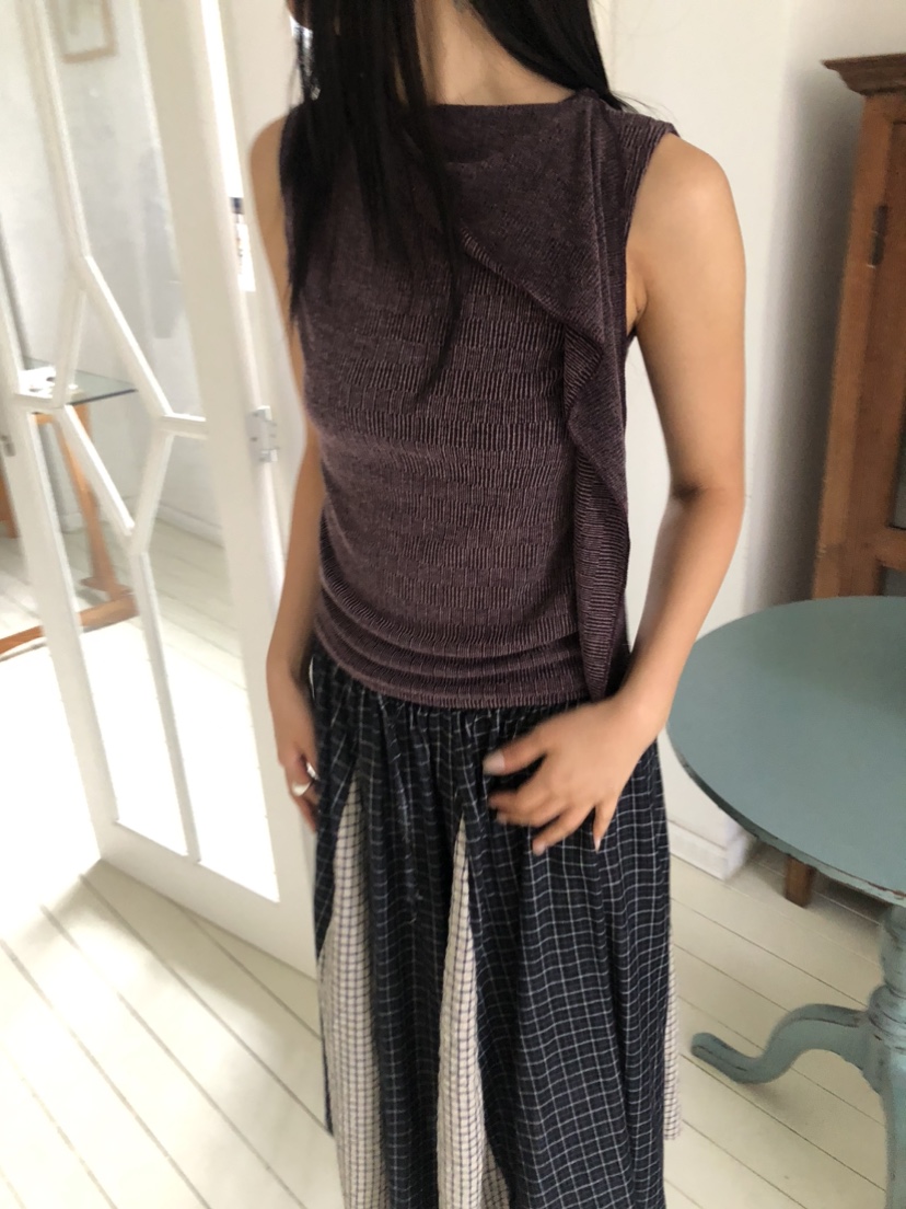 FLASH東大門㊣直郵女裝新品職業真品時尚休閑25秋冬吊帶背心圍巾FLASH吊帶/背心