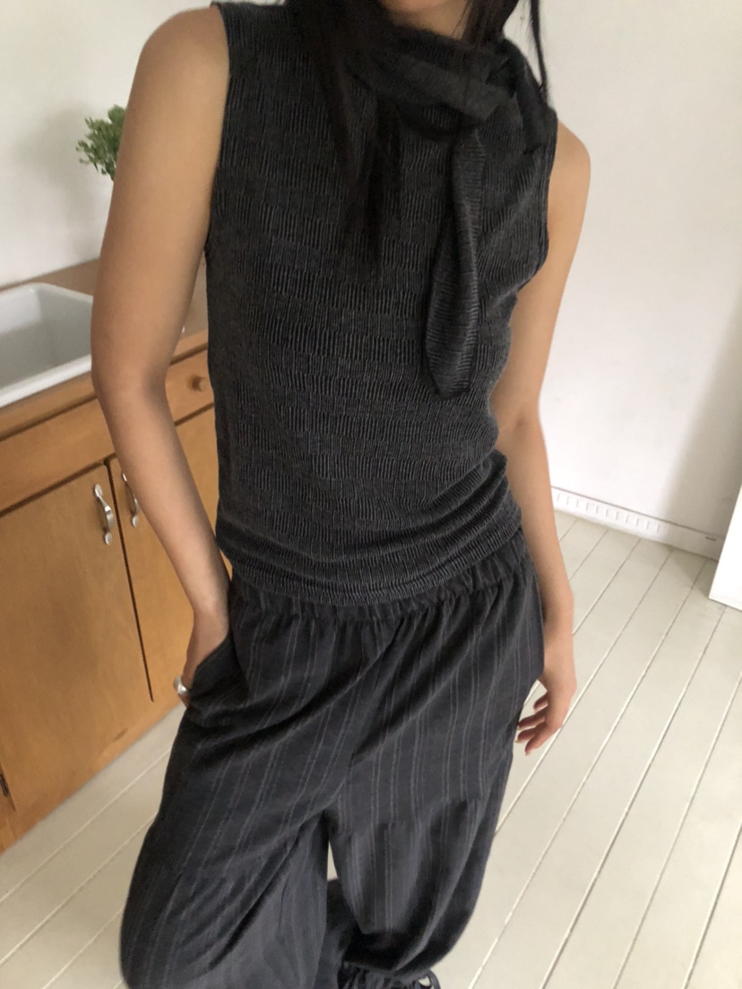 FLASH東大門㊣直郵女裝新品職業真品時尚休閑25秋冬吊帶背心圍巾FLASH吊帶/背心
