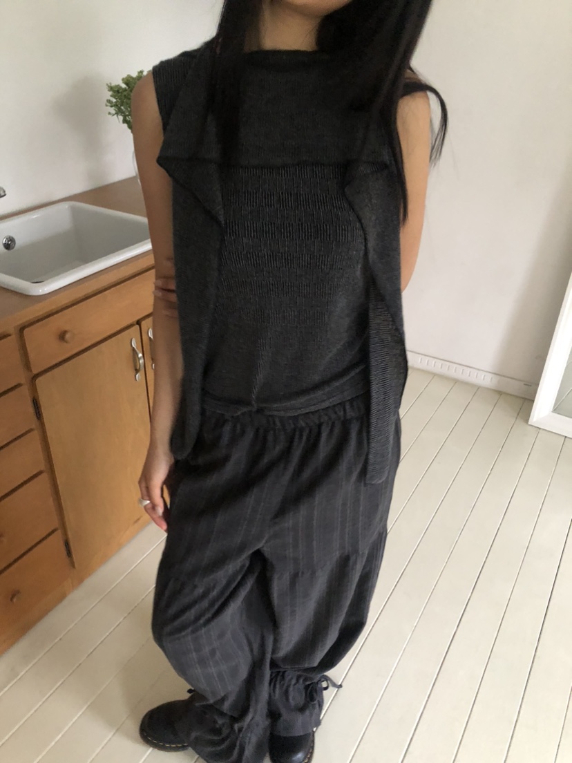 FLASH東大門㊣直郵女裝新品職業真品時尚休閑25秋冬吊帶背心圍巾FLASH吊帶/背心