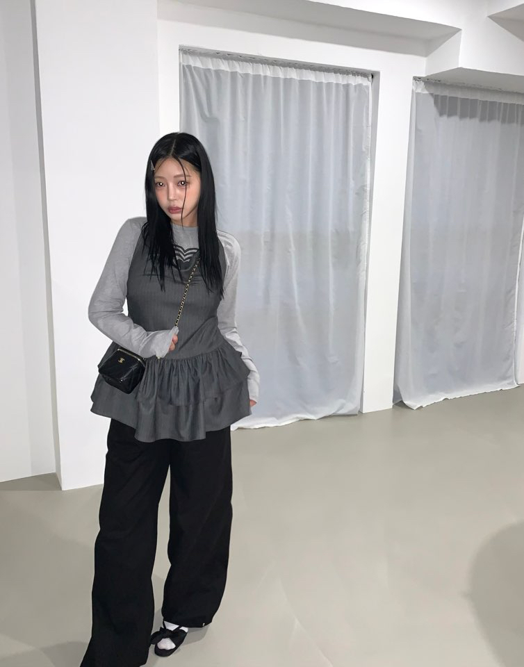 SEOLO東大門㊣實拍女裝新款真品時尚職業推薦吊帶背心荷葉邊Seolo seoul吊帶/背心