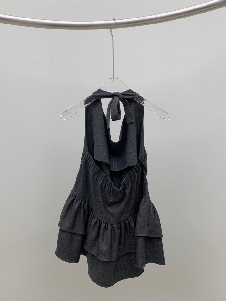 SEOLO東大門㊣實拍女裝新款真品時尚職業推薦吊帶背心荷葉邊Seolo seoul吊帶/背心