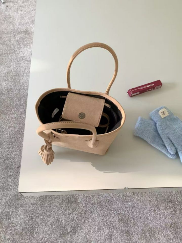 TROUVAILLE東大門㊣實拍女裝新款熱賣推薦人氣單肩斜跨包麂皮TROUVAILLE單肩/斜跨包