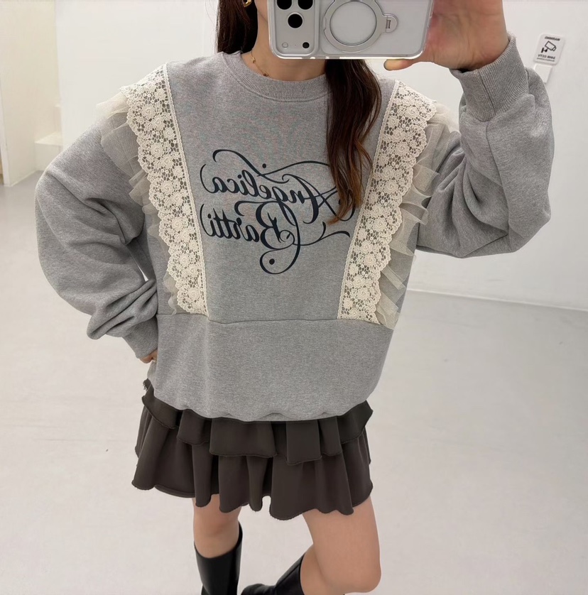 LOVABLE東大門㊣實拍女裝新品推薦熱賣人氣休閑時尚25秋冬衛衣LOVABLE衛衣