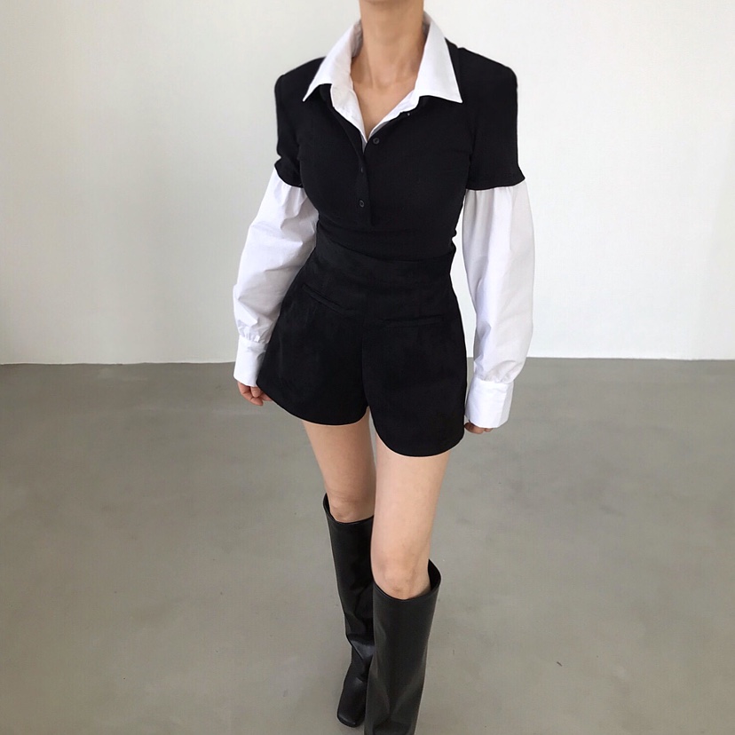 2TWO MOON韓國代購㊣女士新款真品休閑熱賣25秋冬襯衫蕾絲衫2TWO MOON襯衫/蕾絲衫